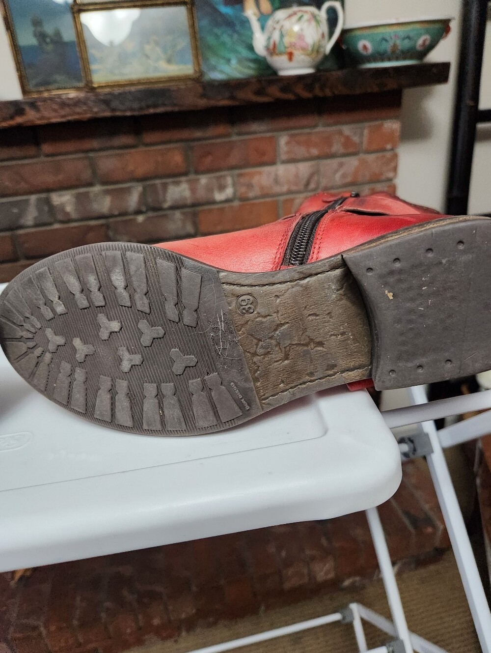 Mjus Red Studded Leather Boots - Picture 9 of 9